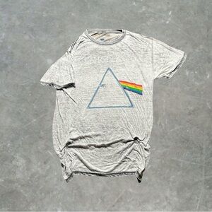 ☀️ Pink Floyd Dark Side of The Moon Band Tee Gray Mens Size M Lightweight
